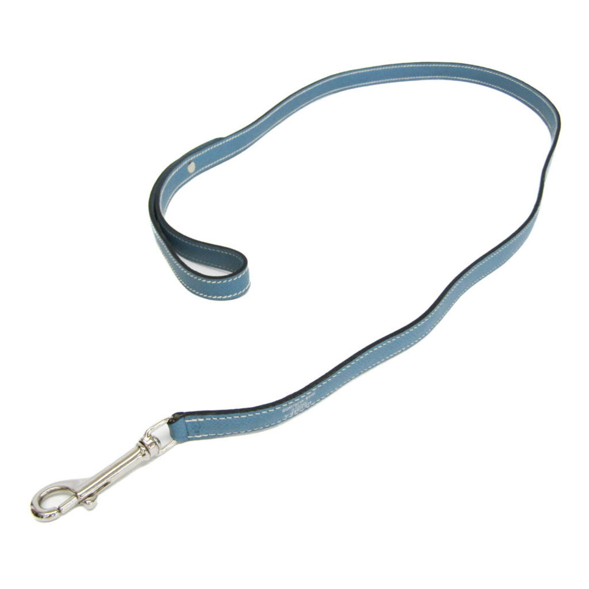 Hermes Hermes Dog Lead Dog Leash Leather Light Blue Size ONE SIZE - 6 Thumbnail