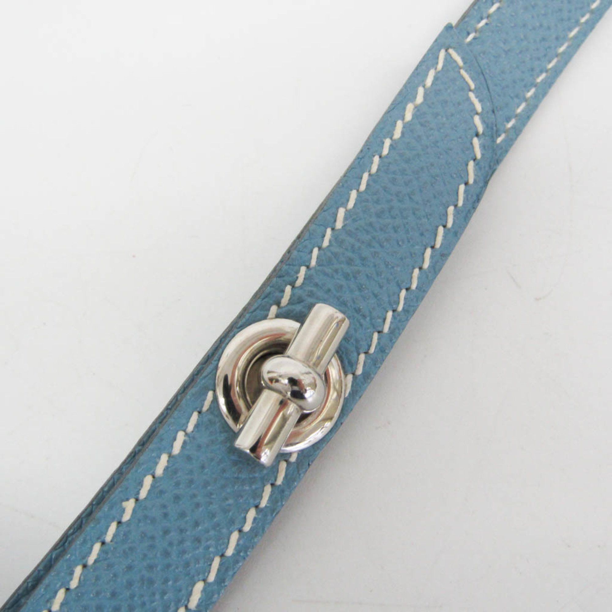 Hermes Hermes Dog Lead Dog Leash Leather Light Blue Size ONE SIZE - 9 Thumbnail