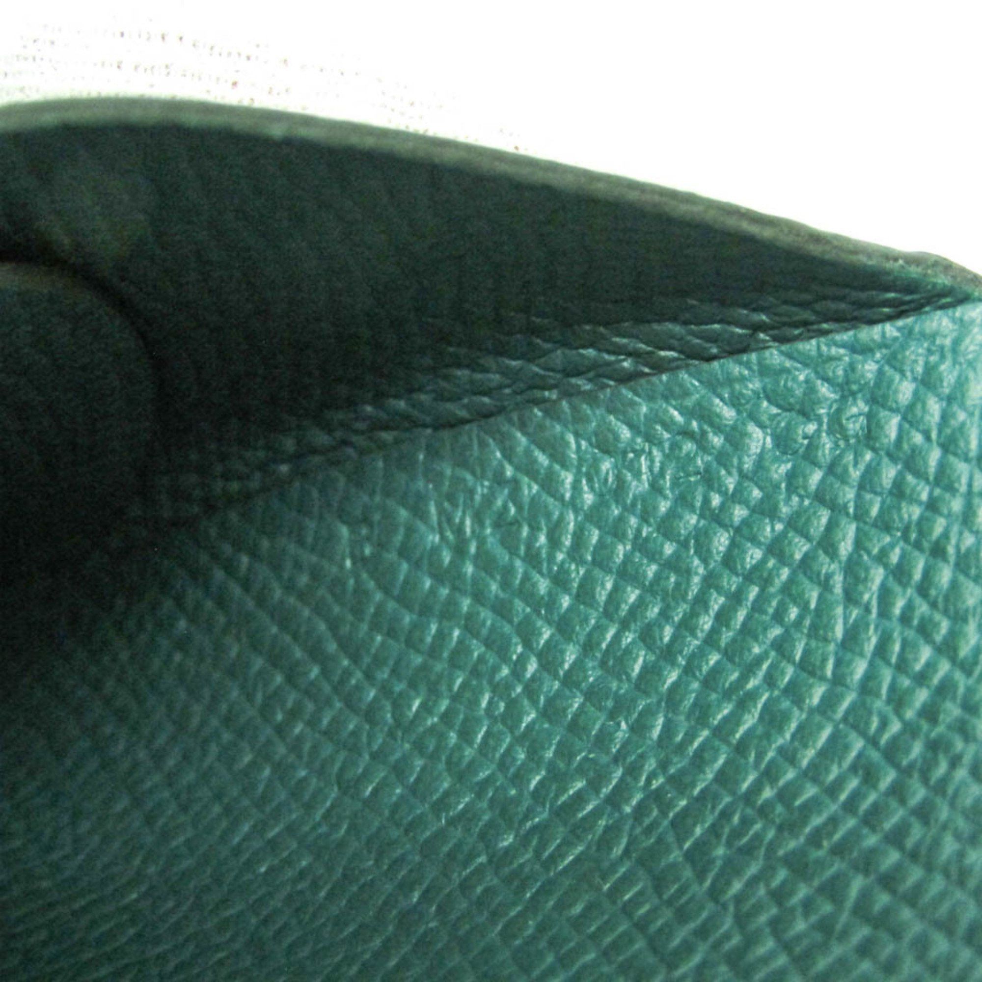 Hermes Hermes Calvi Duo Epsom Leather Card Case Green Size ONE SIZE - 11 Thumbnail