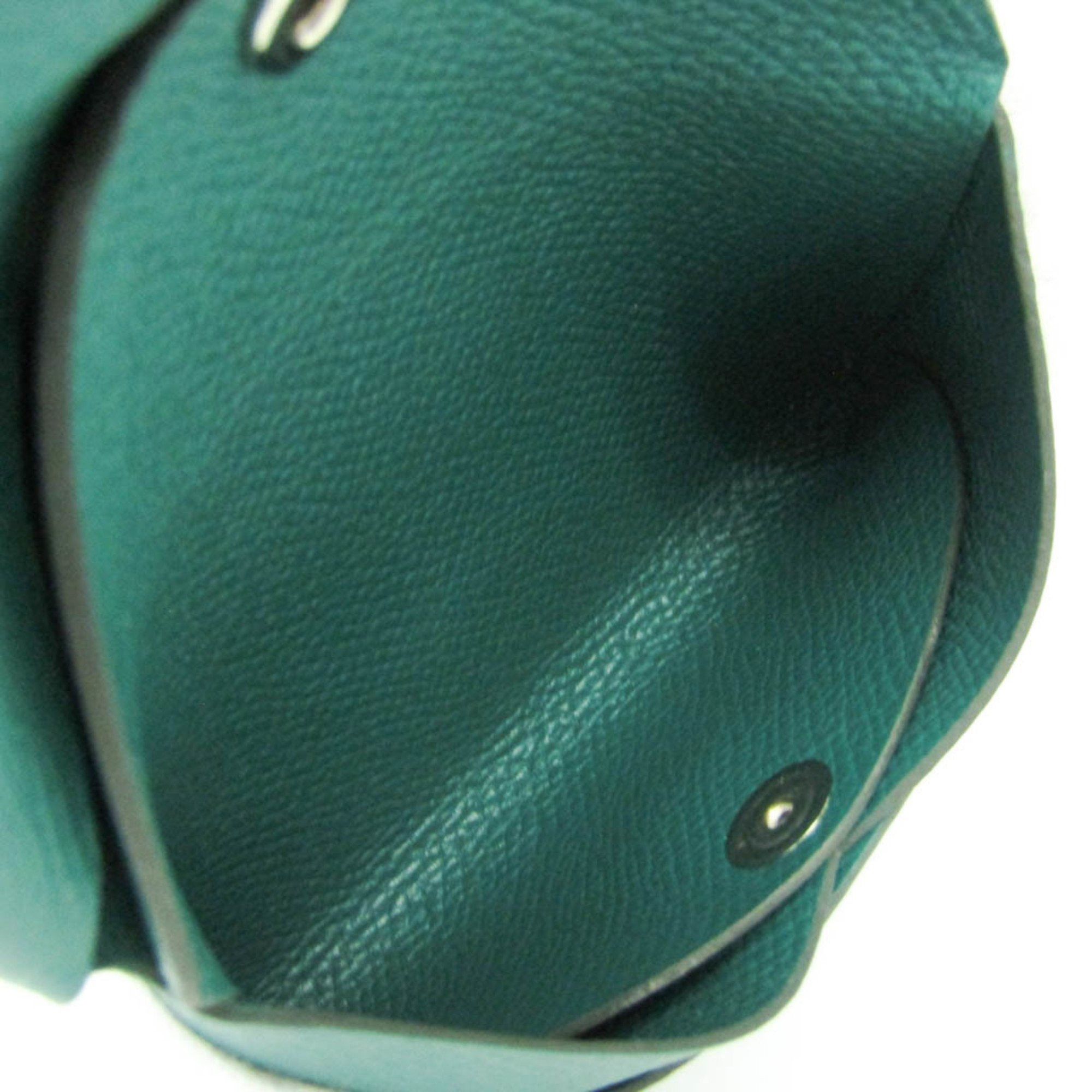 Hermes Hermes Calvi Duo Epsom Leather Card Case Green Size ONE SIZE - 5 Thumbnail