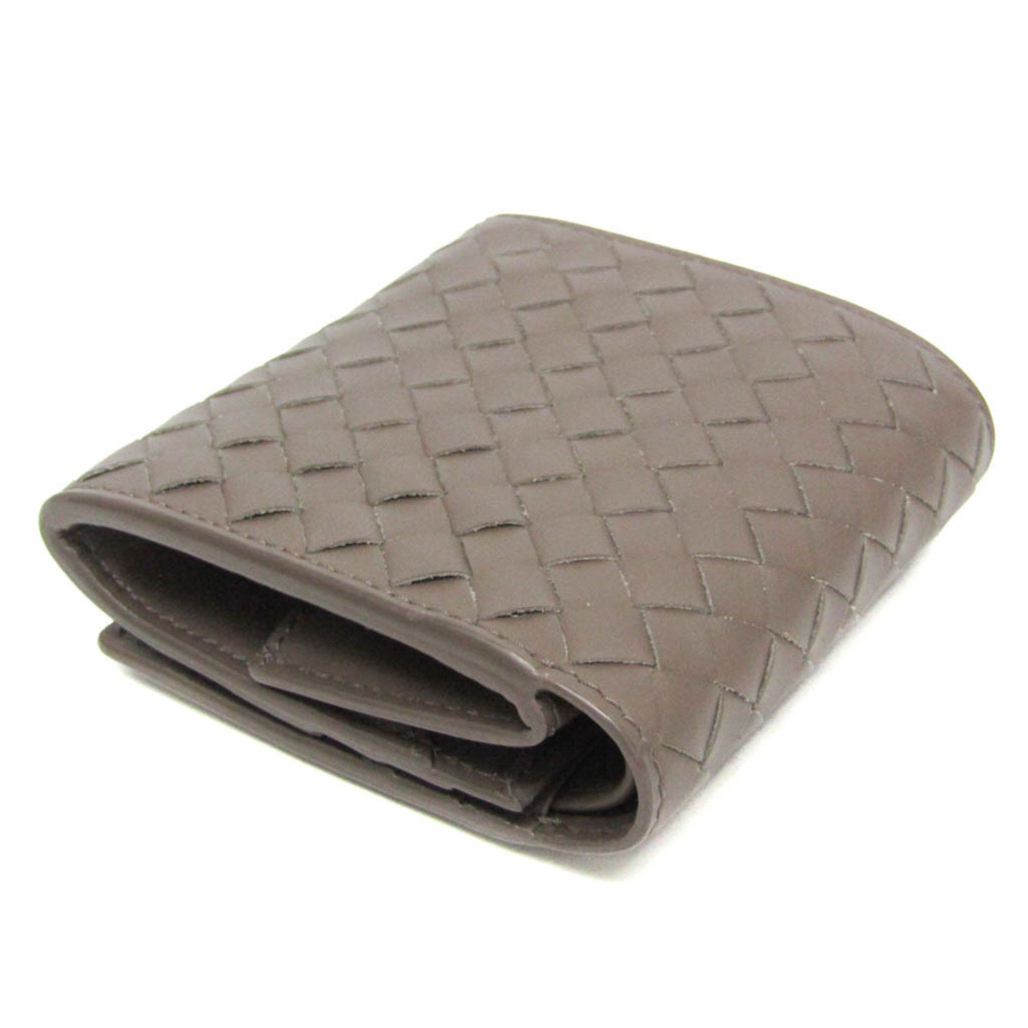 Bottega Veneta Bottega Veneta Intrecciato Compact Wallet Women,Men Leather Wallet (bi-fold) Brown Size ONE SIZE - 3 Thumbnail