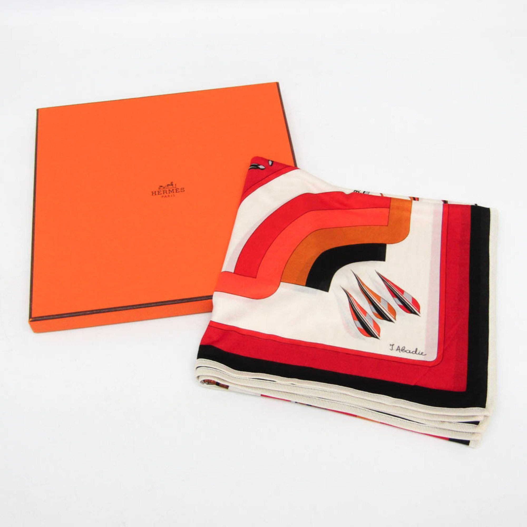 Hermes Hermes Carre ARCS EN CIEL Women's Silk Scarf Orange,Red Color Size ONE SIZE - 2 Thumbnail