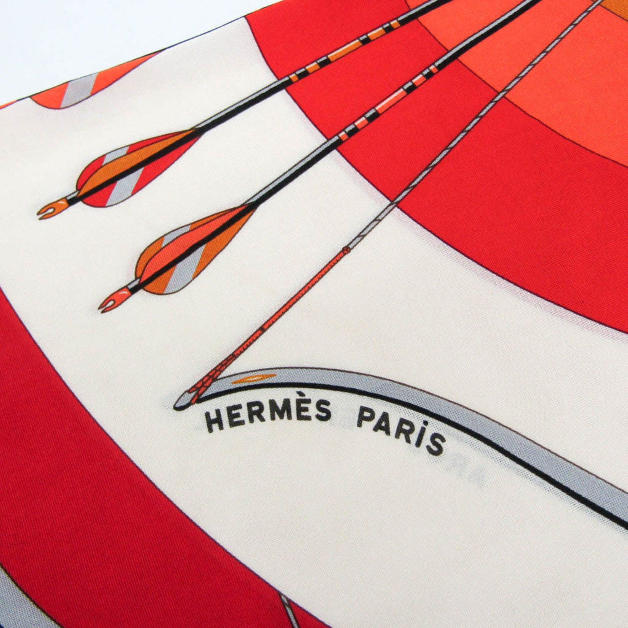 Hermes Hermes Carre ARCS EN CIEL Women's Silk Scarf Orange,Red Color Size ONE SIZE - 3 Thumbnail
