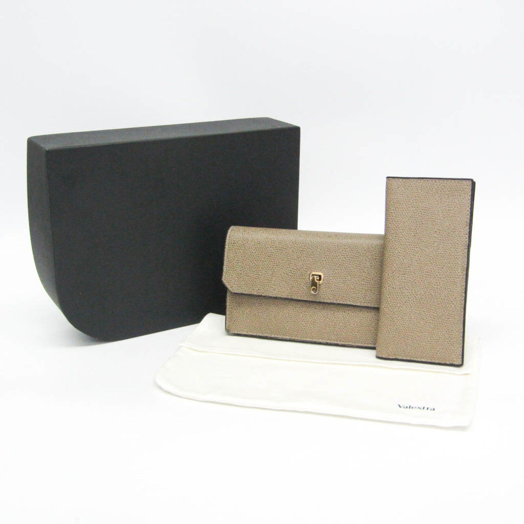 Valextra Valextra Detachable Card Case Men,Women Leather Long Wallet (bi-fold) Beige Size ONE SIZE - 2 Thumbnail