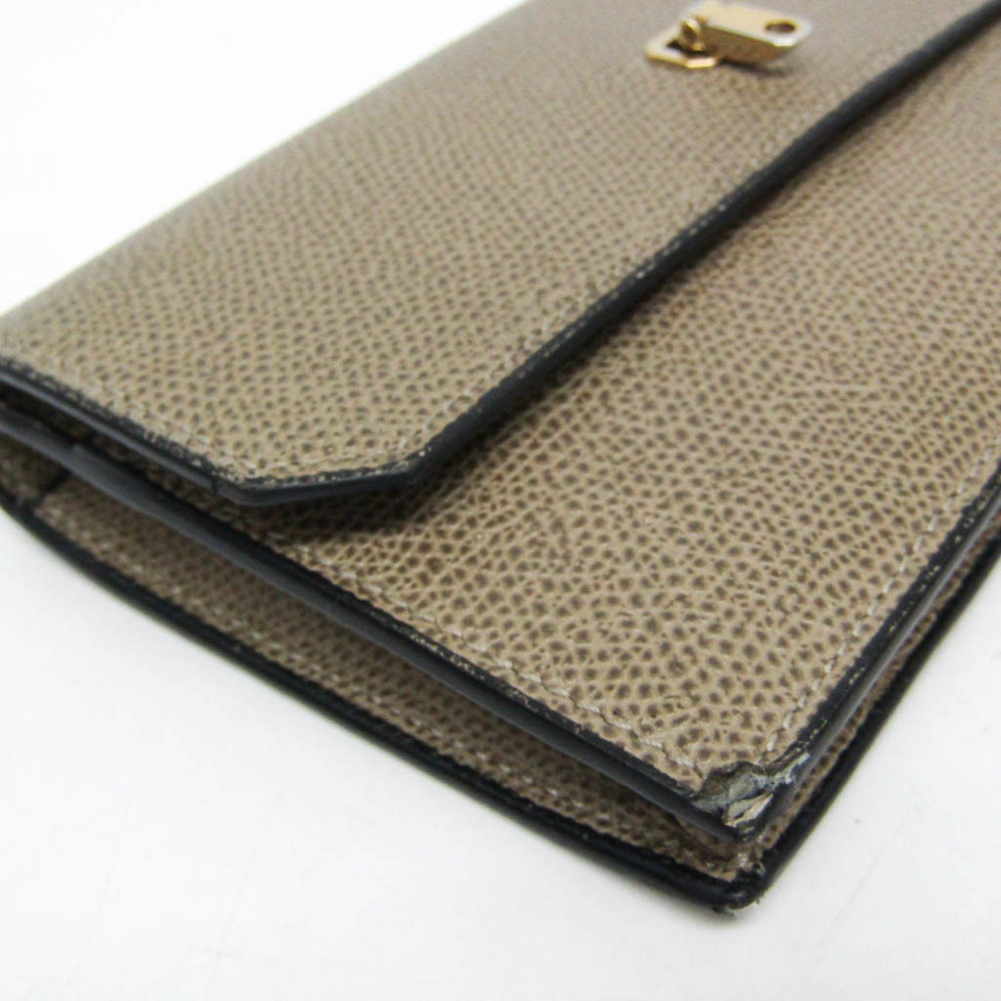 Valextra Valextra Detachable Card Case Men,Women Leather Long Wallet (bi-fold) Beige Size ONE SIZE - 9 Thumbnail