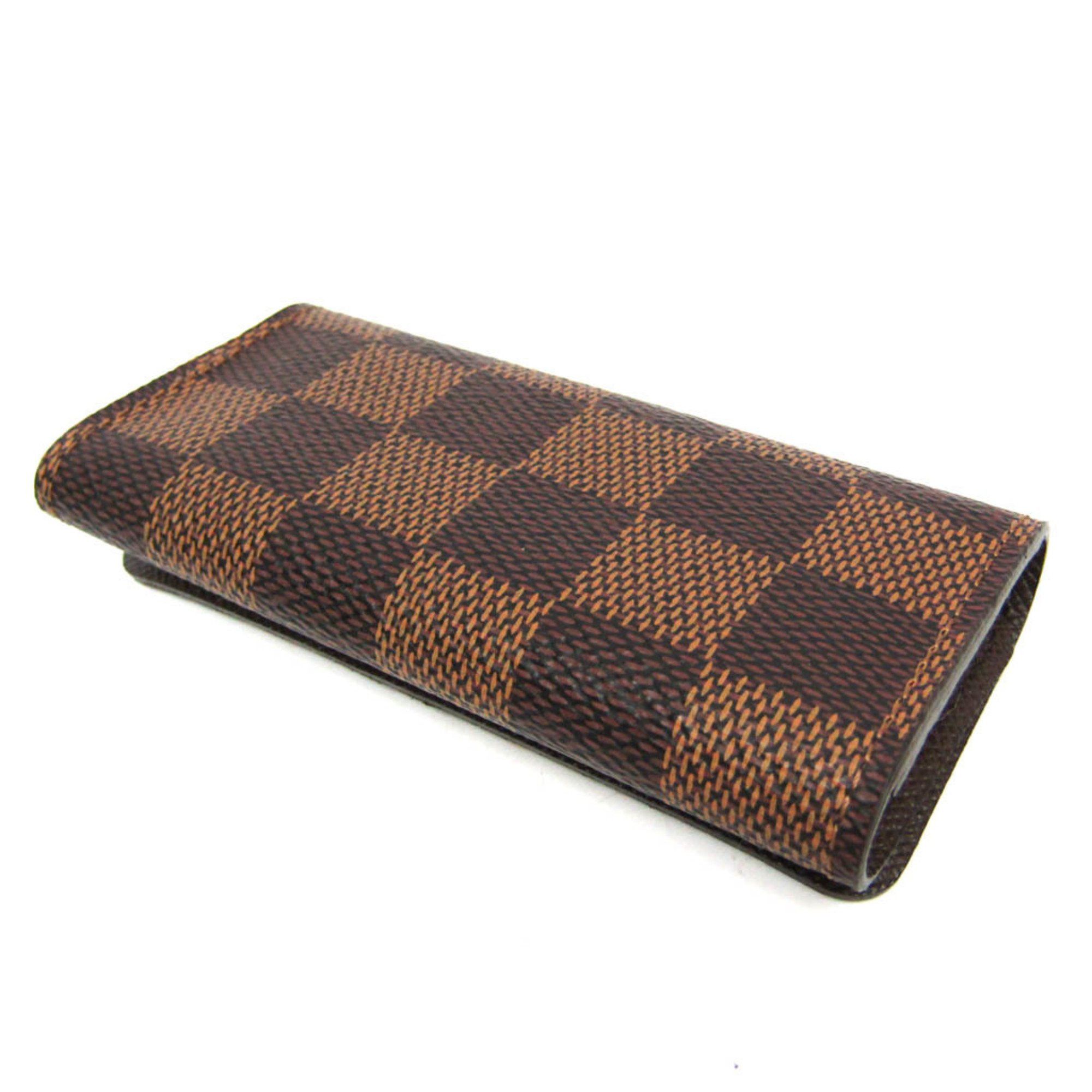 Louis Vuitton Louis Vuitton Damier 4 Key Holder N62631 Men,Women Damier Canvas Key Case Brown Size ONE SIZE - 2 Thumbnail