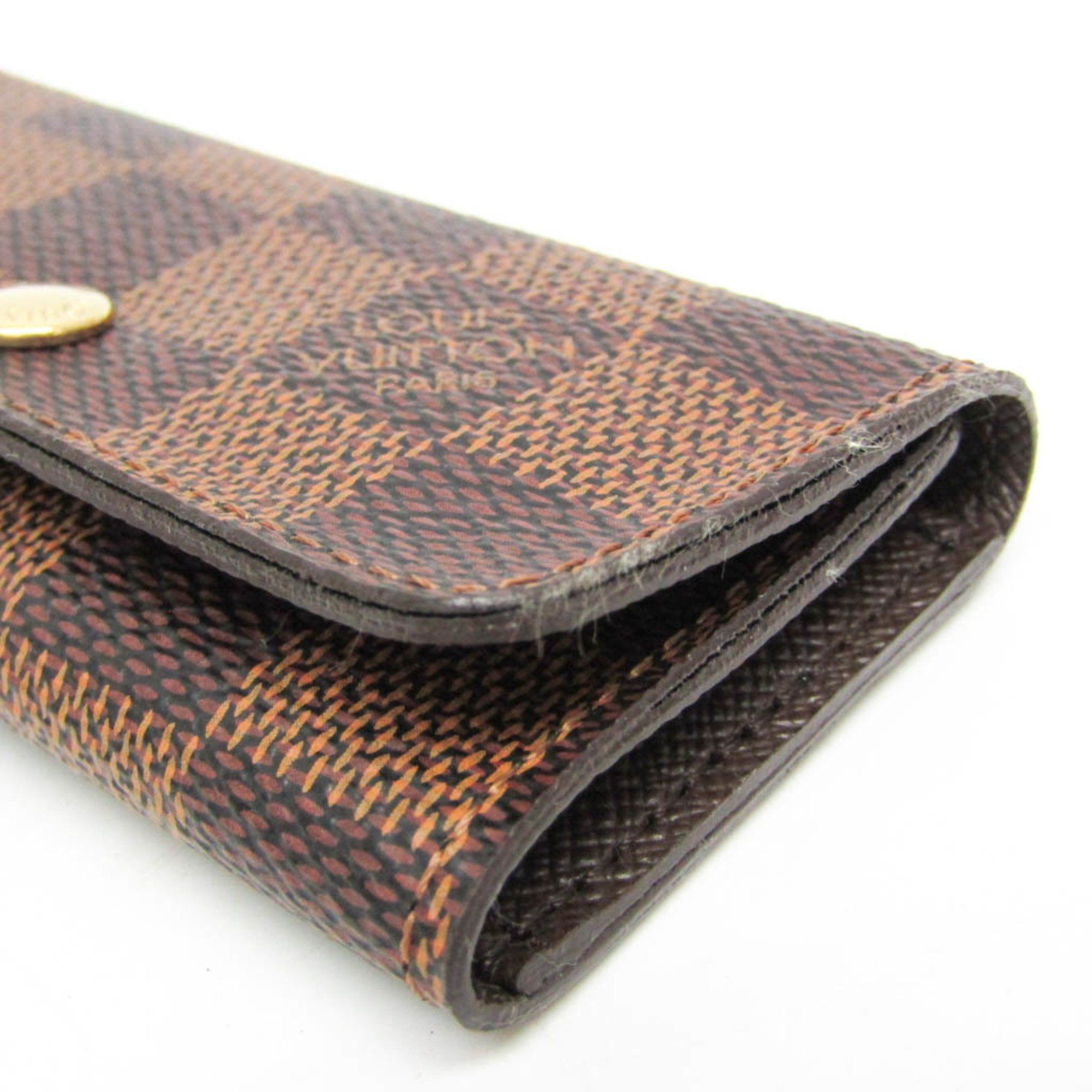 Louis Vuitton Louis Vuitton Damier 4 Key Holder N62631 Men,Women Damier Canvas Key Case Brown Size ONE SIZE - 5 Thumbnail