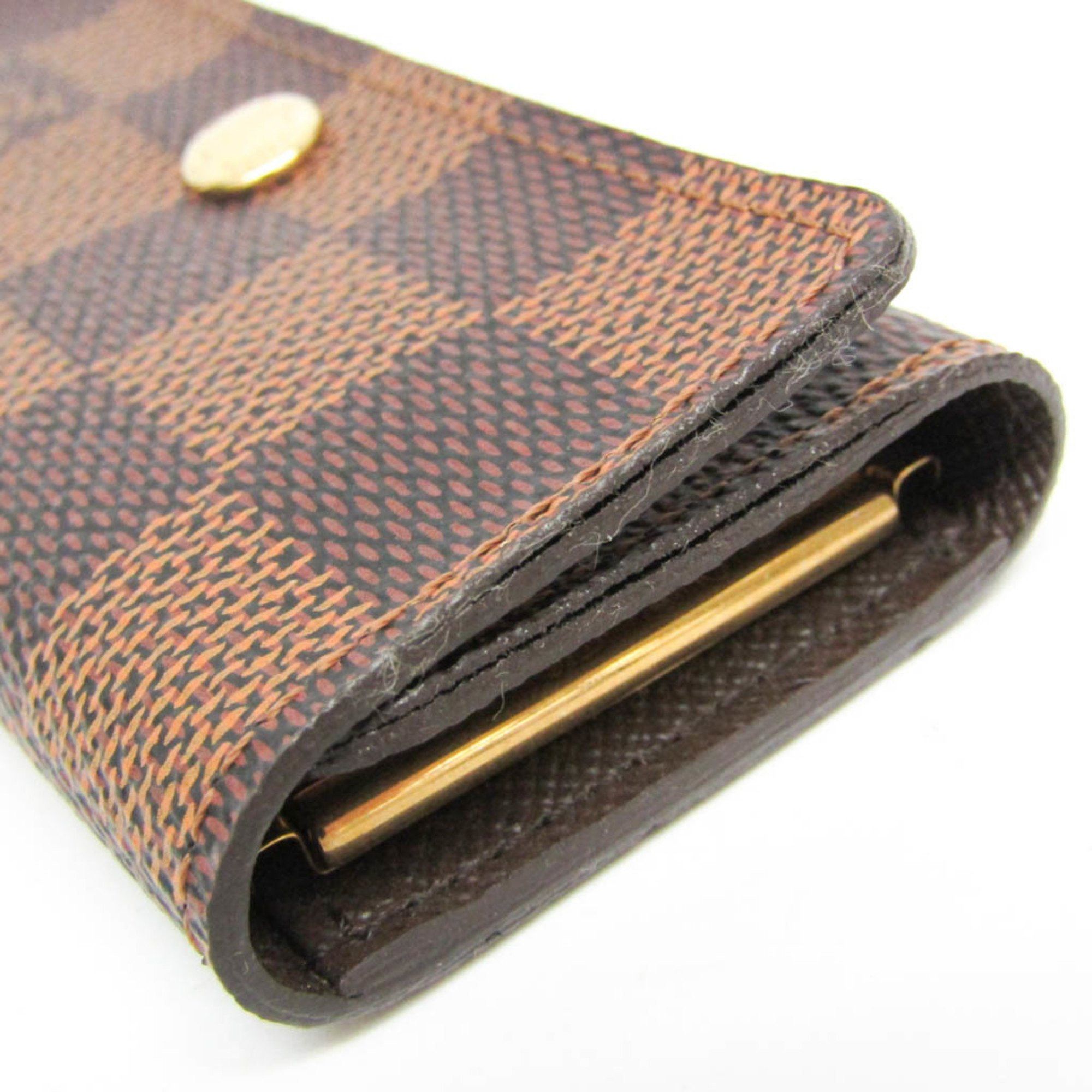 Louis Vuitton Louis Vuitton Damier 4 Key Holder N62631 Men,Women Damier Canvas Key Case Brown Size ONE SIZE - 6 Thumbnail