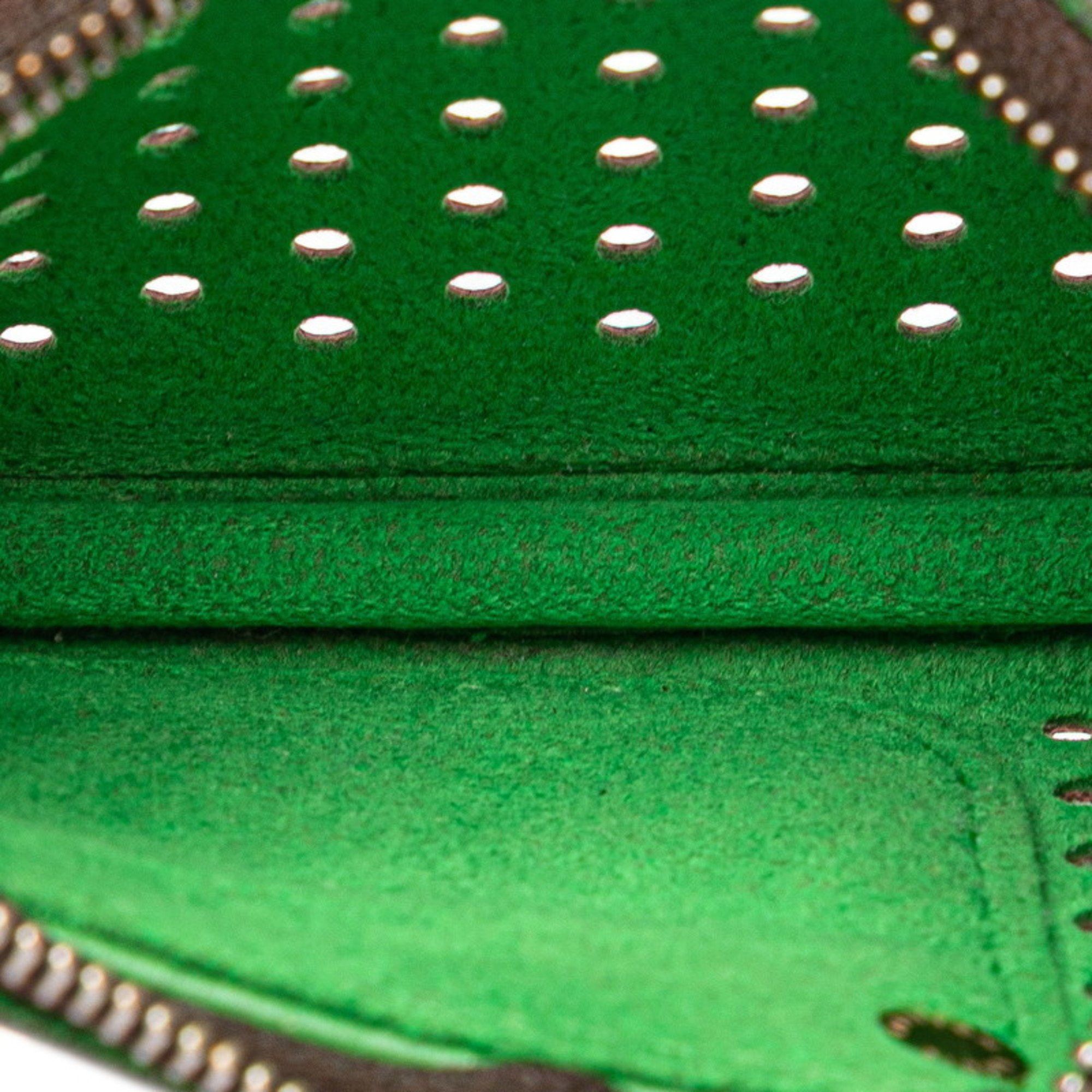 Louis Vuitton Louis Vuitton Monogram Perforated Pochette Clé Wallet/Coin Case M95186 Brown Vert Leather Women's LOUIS VUITTON Size ONE SIZE - 6 Thumbnail