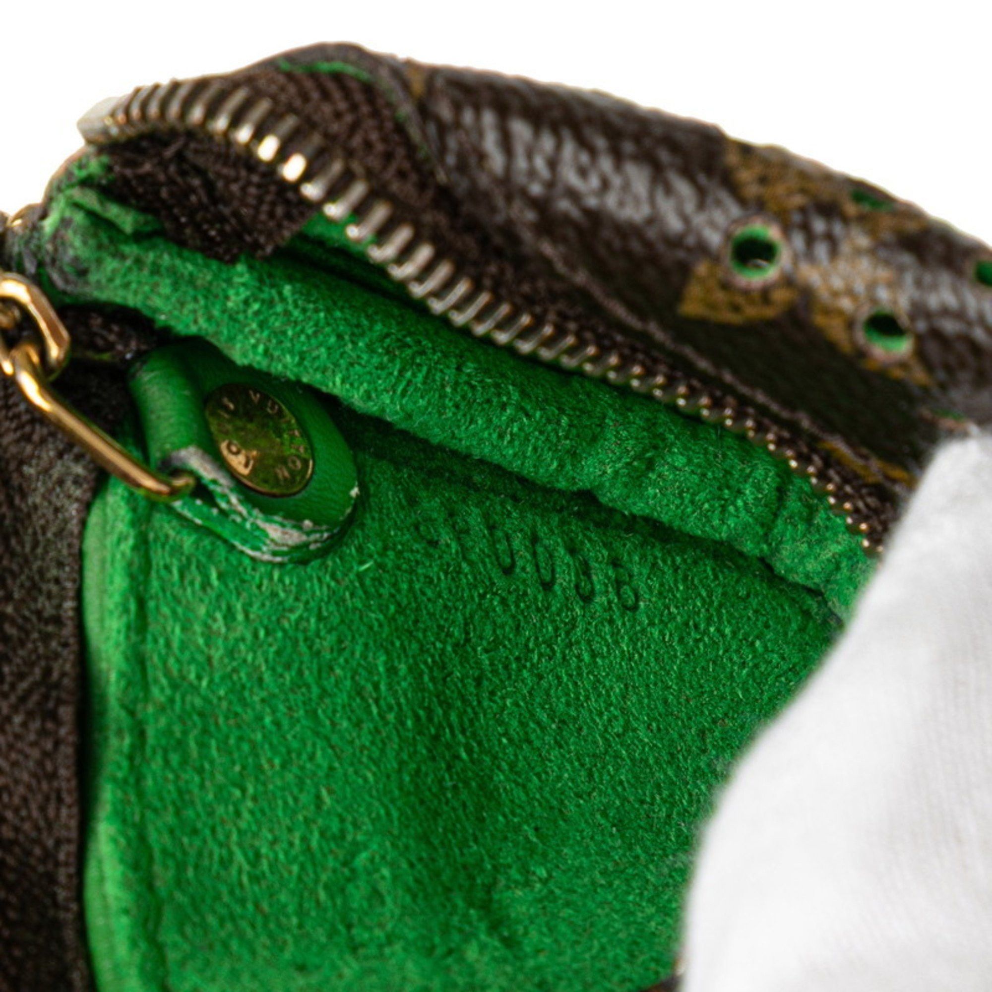 Louis Vuitton Louis Vuitton Monogram Perforated Pochette Clé Wallet/Coin Case M95186 Brown Vert Leather Women's LOUIS VUITTON Size ONE SIZE - 10 Thumbnail
