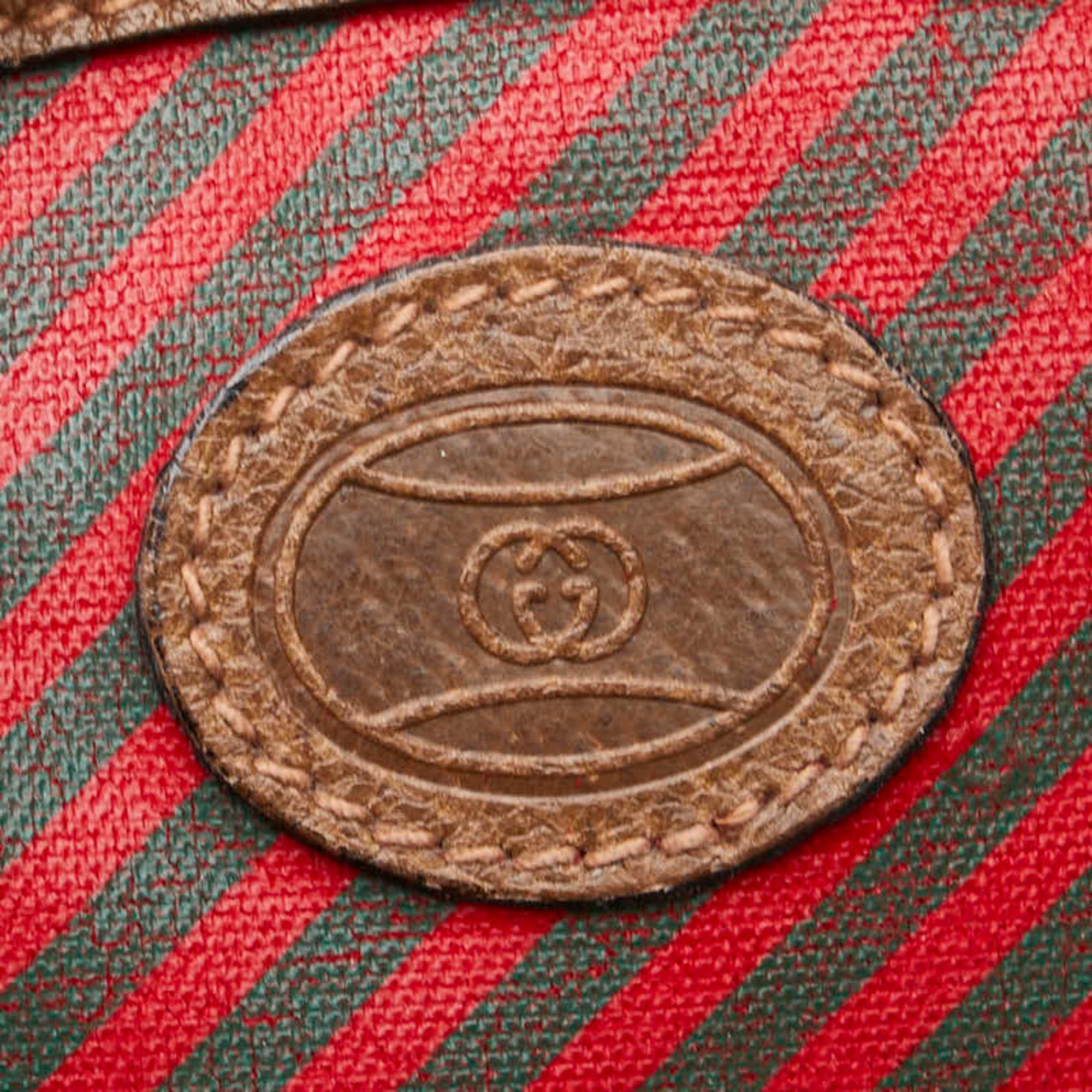 Gucci Gucci Old Pouch Brown and Red Leather Women's GUCCI Size ONE SIZE - 8 Thumbnail