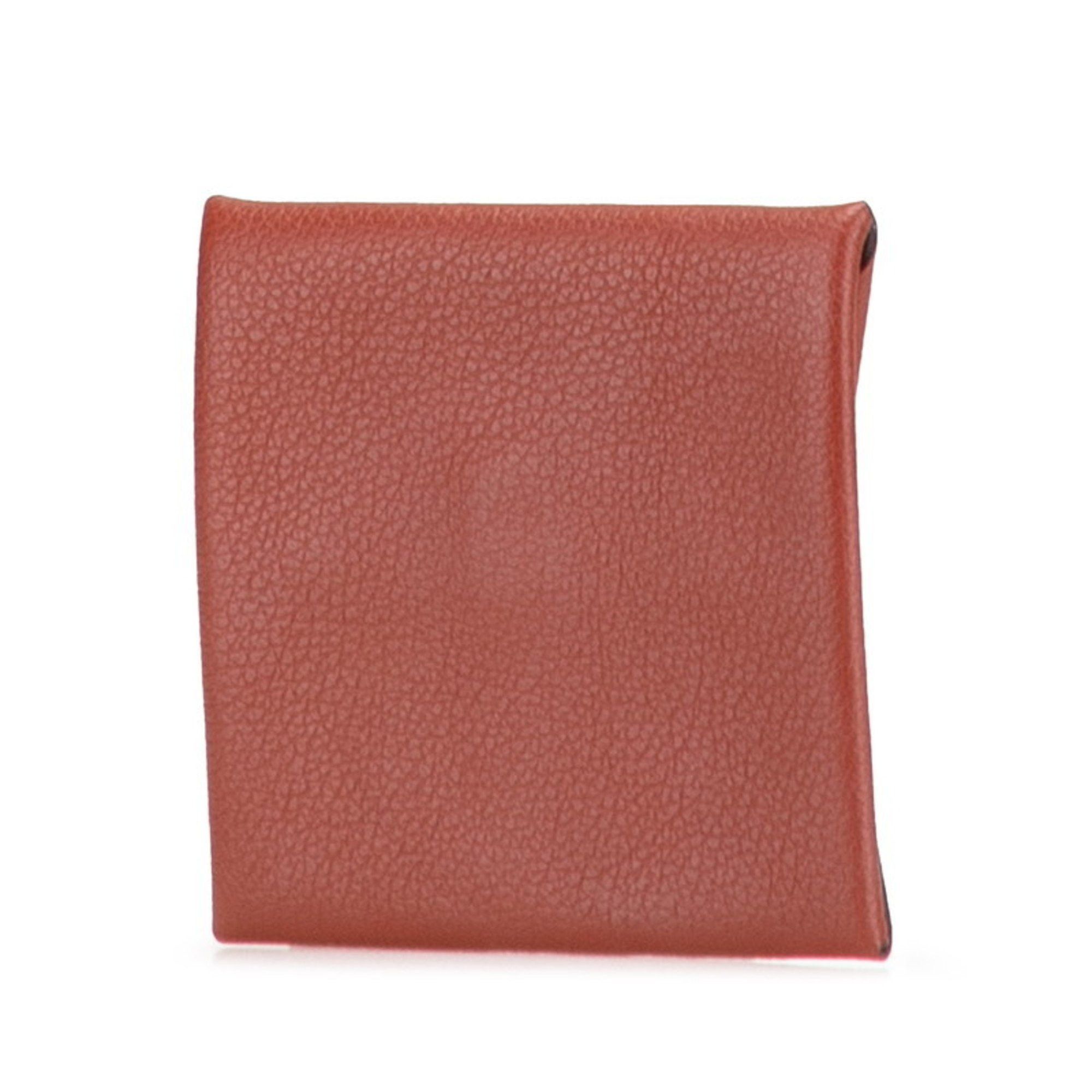 Hermes Hermès Bastia Wallet/Coin Case Brown Evercolor Women's HERMES Size ONE SIZE - 2 Thumbnail
