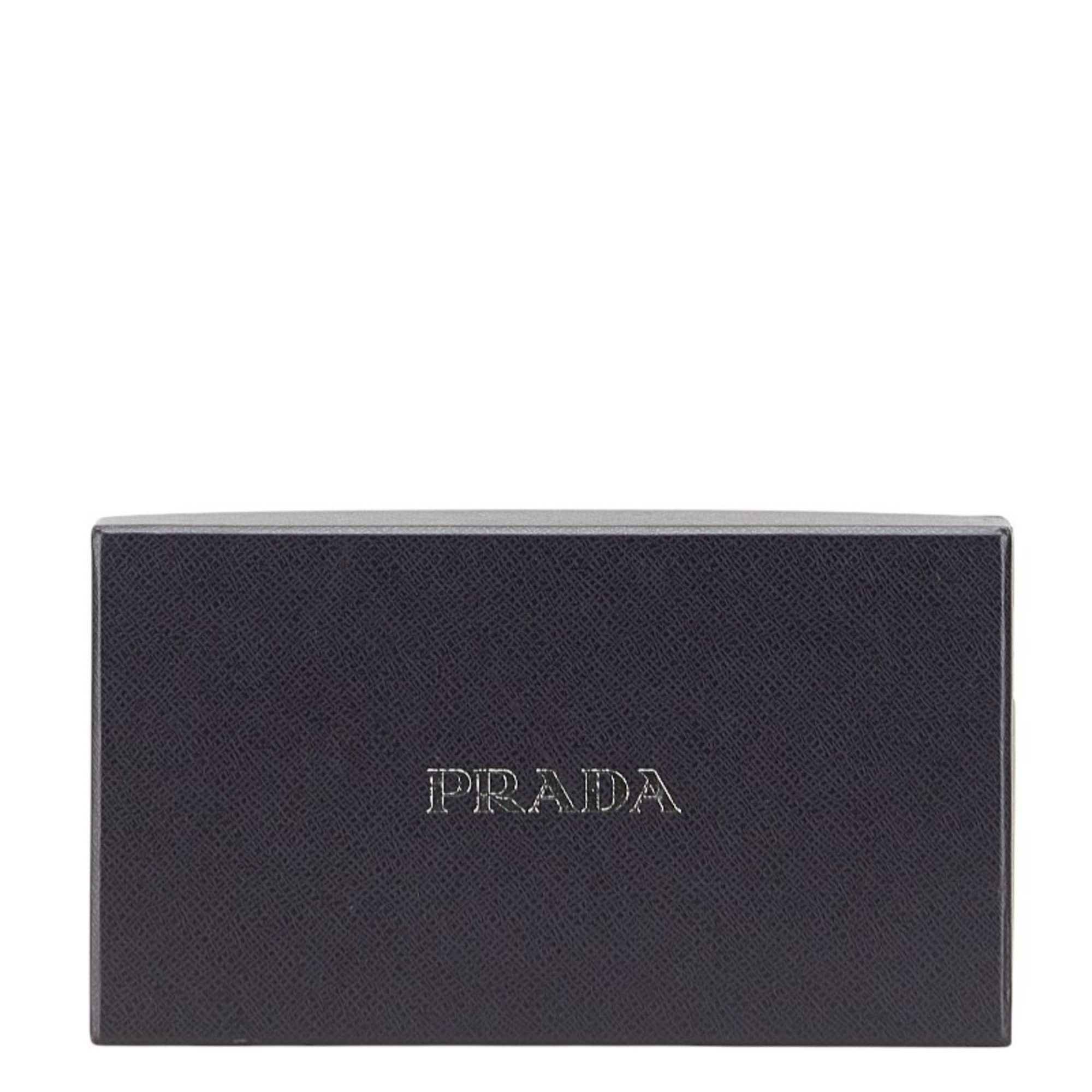 Prada Prada Triangle Logo Plate Long Wallet Black Nylon Leather Women's PRADA Size ONE SIZE - 9 Thumbnail