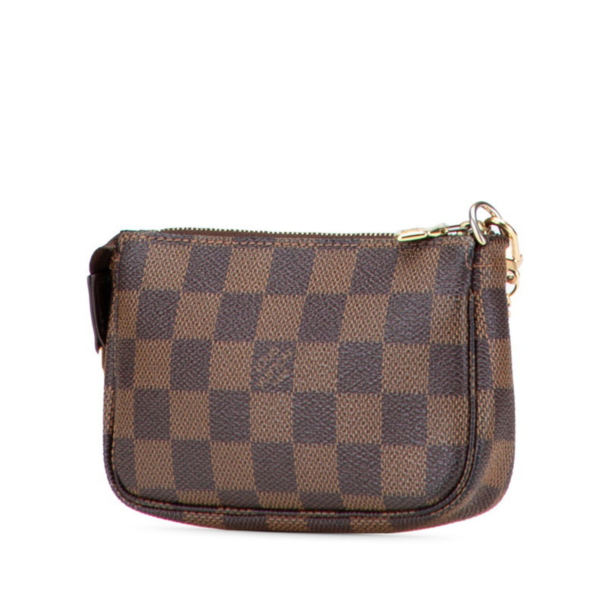 Louis Vuitton Louis Vuitton Damier Mini Pochette Accessory Pouch Handbag N58009 Brown Leather Women's LOUIS VUITTON Size ONE SIZE - 2 Thumbnail