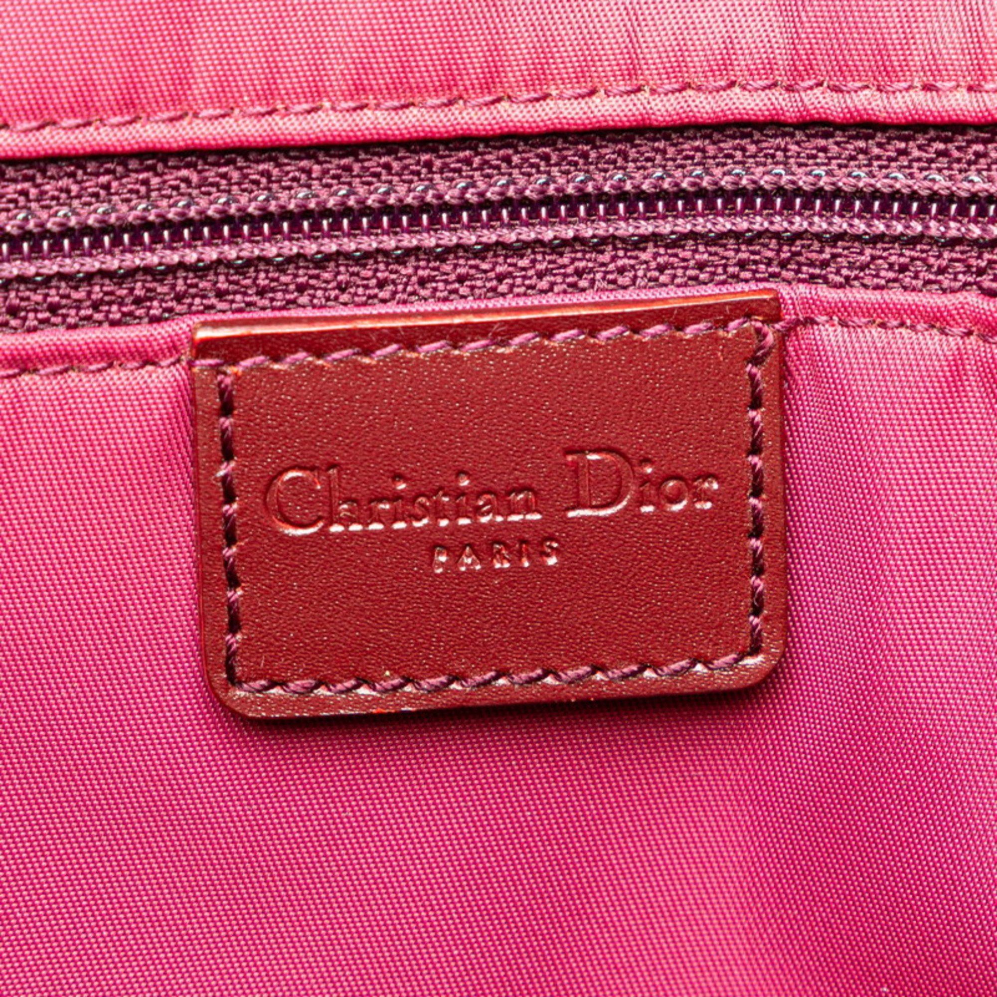 Dior Christian Dior Dior Trotter Tote Bag Shoulder Bordeaux Wine Red Canvas Leather Women's Size ONE SIZE - 7 Thumbnail