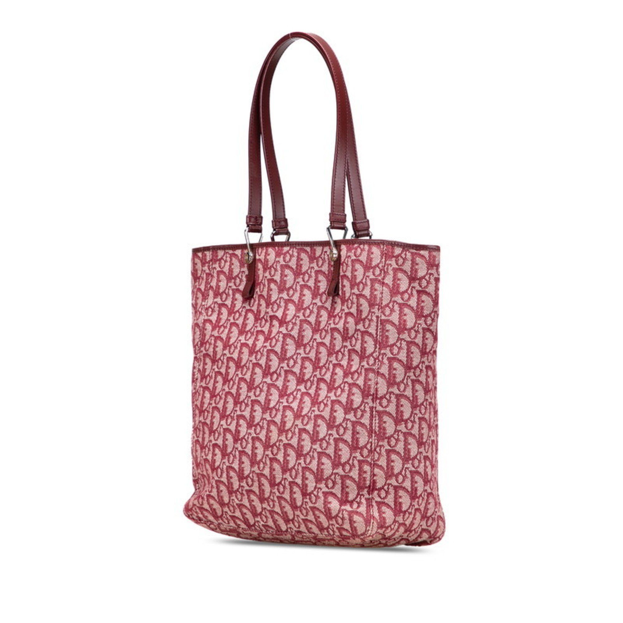 Dior Christian Dior Dior Trotter Tote Bag Shoulder Bordeaux Wine Red Canvas Leather Women's Size ONE SIZE - 2 Thumbnail