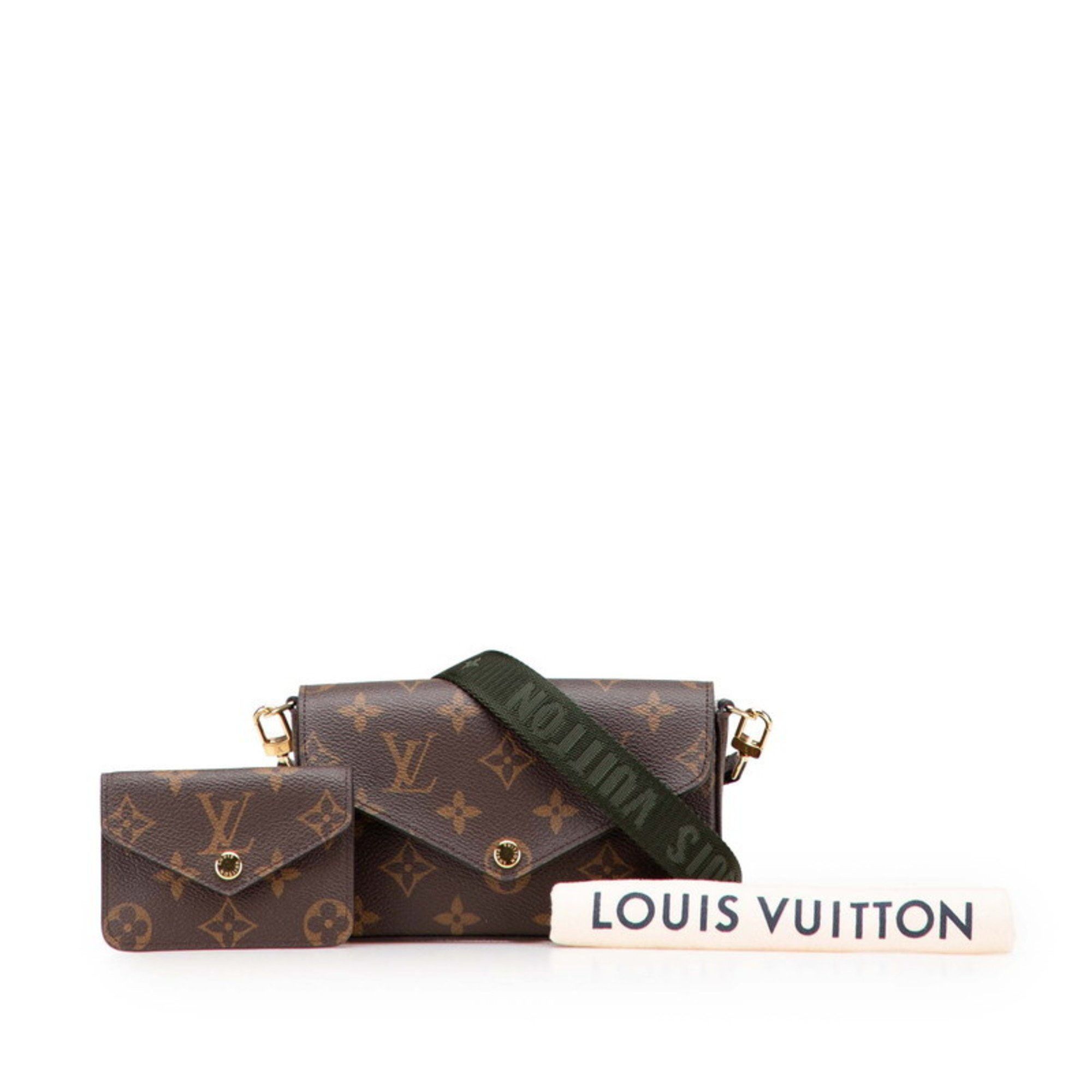 Louis Vuitton Louis Vuitton Monogram Multi Pochette Felicie Crossbody Shoulder Bag M80091 Brown Khaki Leather Women's LOUIS VUITTON Size ONE SIZE - 8 Thumbnail