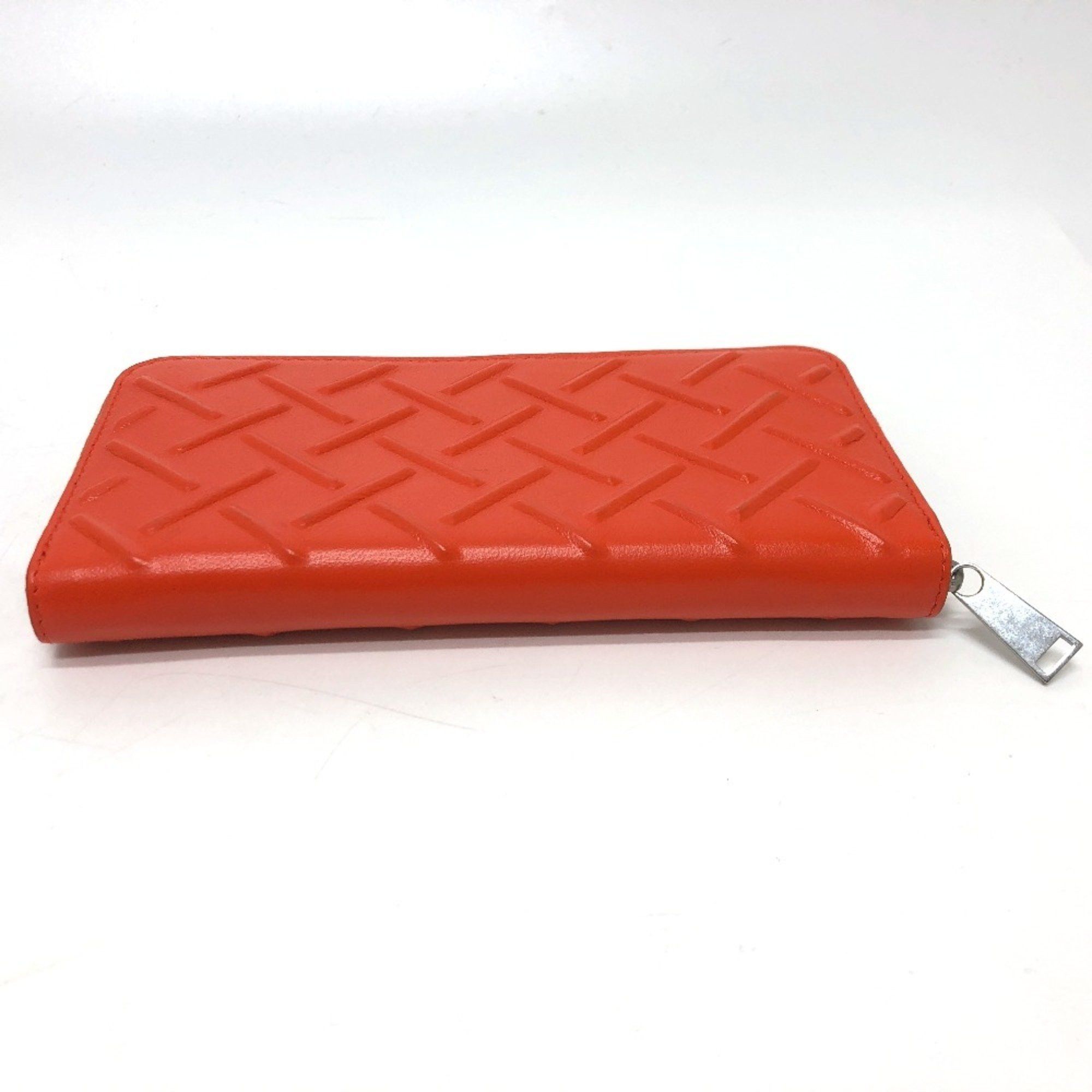 Bottega Veneta BOTTEGA VENETA 593217 Men's Leather Zip-Around Long Wallet in Orange Size ONE SIZE - 4 Thumbnail