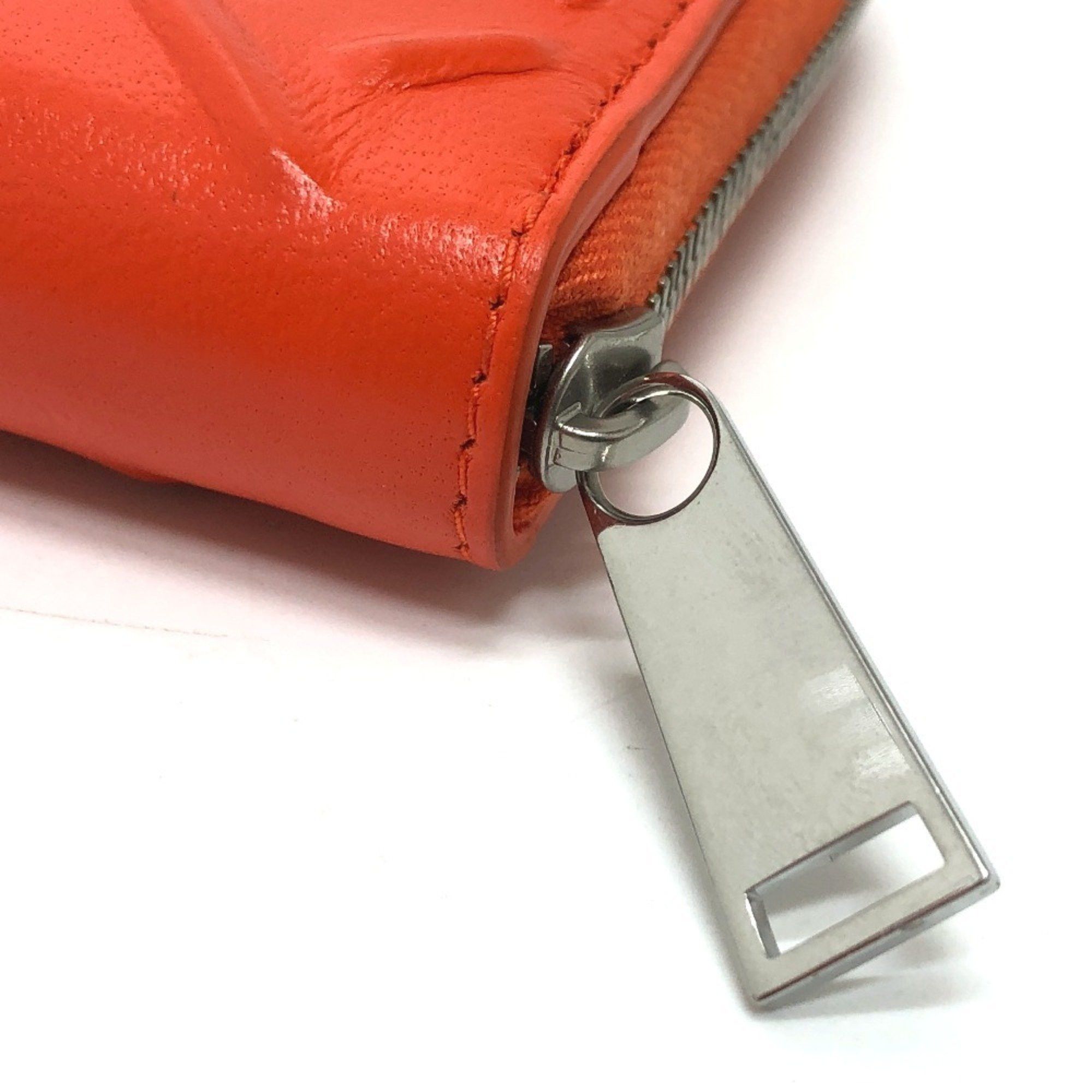 Bottega Veneta BOTTEGA VENETA 593217 Men's Leather Zip-Around Long Wallet in Orange Size ONE SIZE - 5 Thumbnail