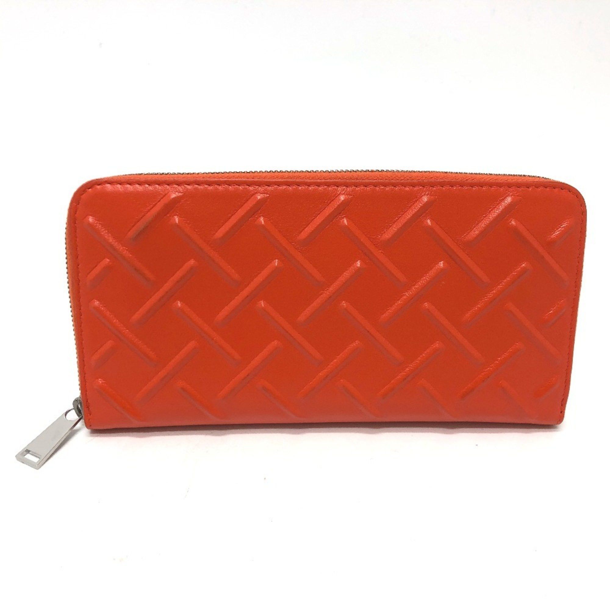 Bottega Veneta BOTTEGA VENETA 593217 Men's Leather Zip-Around Long Wallet in Orange Size ONE SIZE - 2 Thumbnail