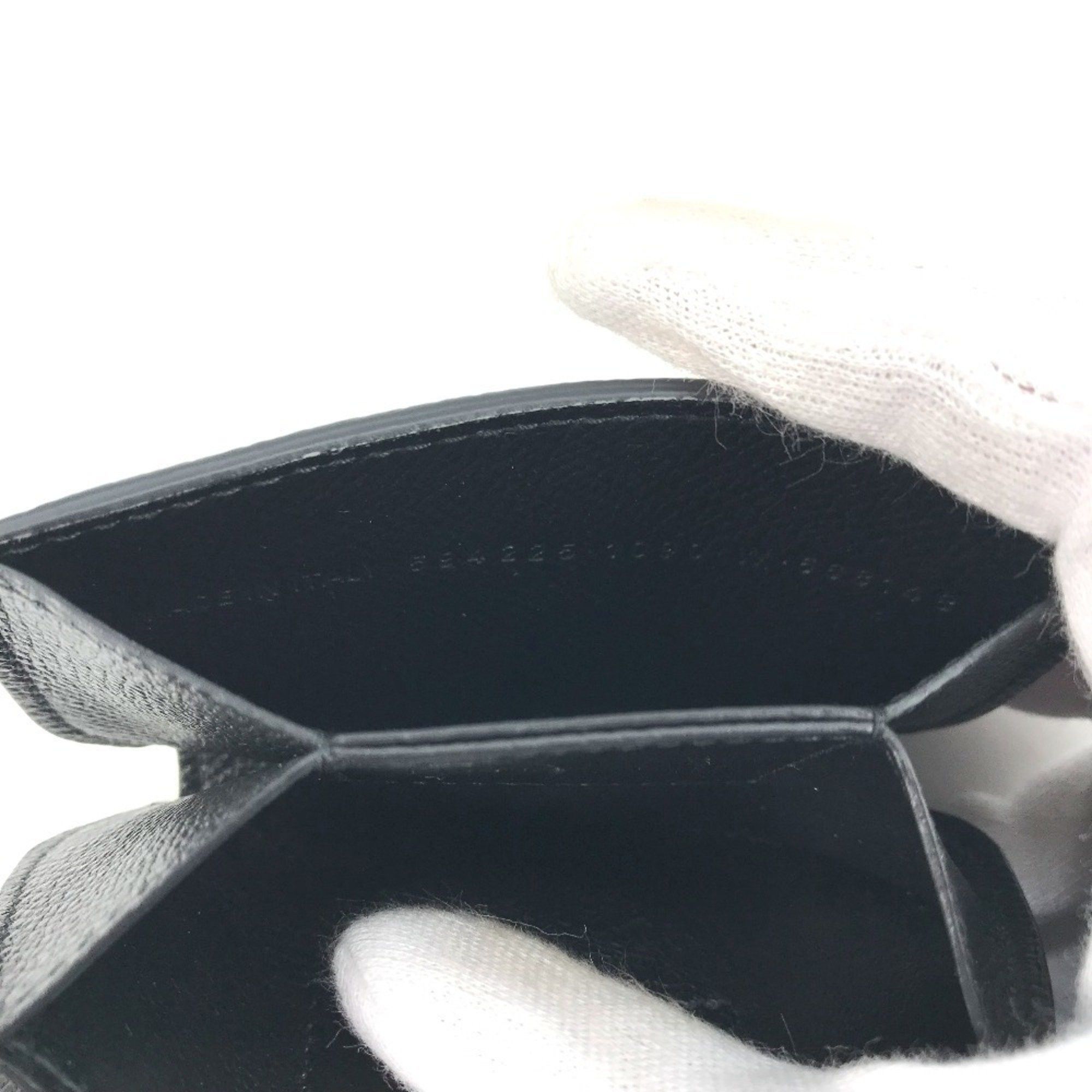Balenciaga BALENCIAGA 594225 Wallet Logo Business Card Holder Pass Case Leather Women's Black Size ONE SIZE - 8 Thumbnail