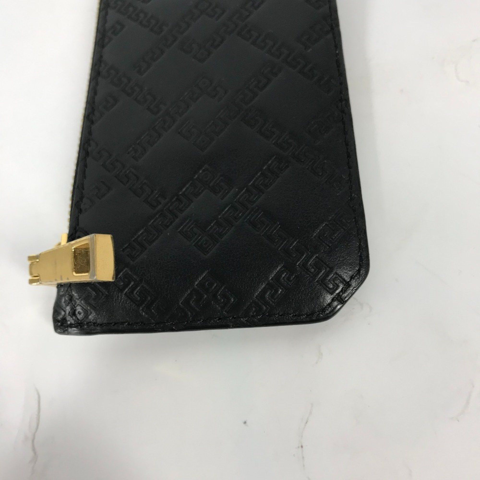 Versace VERSACE Medusa Fragment Case Leather Coin Purse for Men, Black Size ONE SIZE - 7 Thumbnail