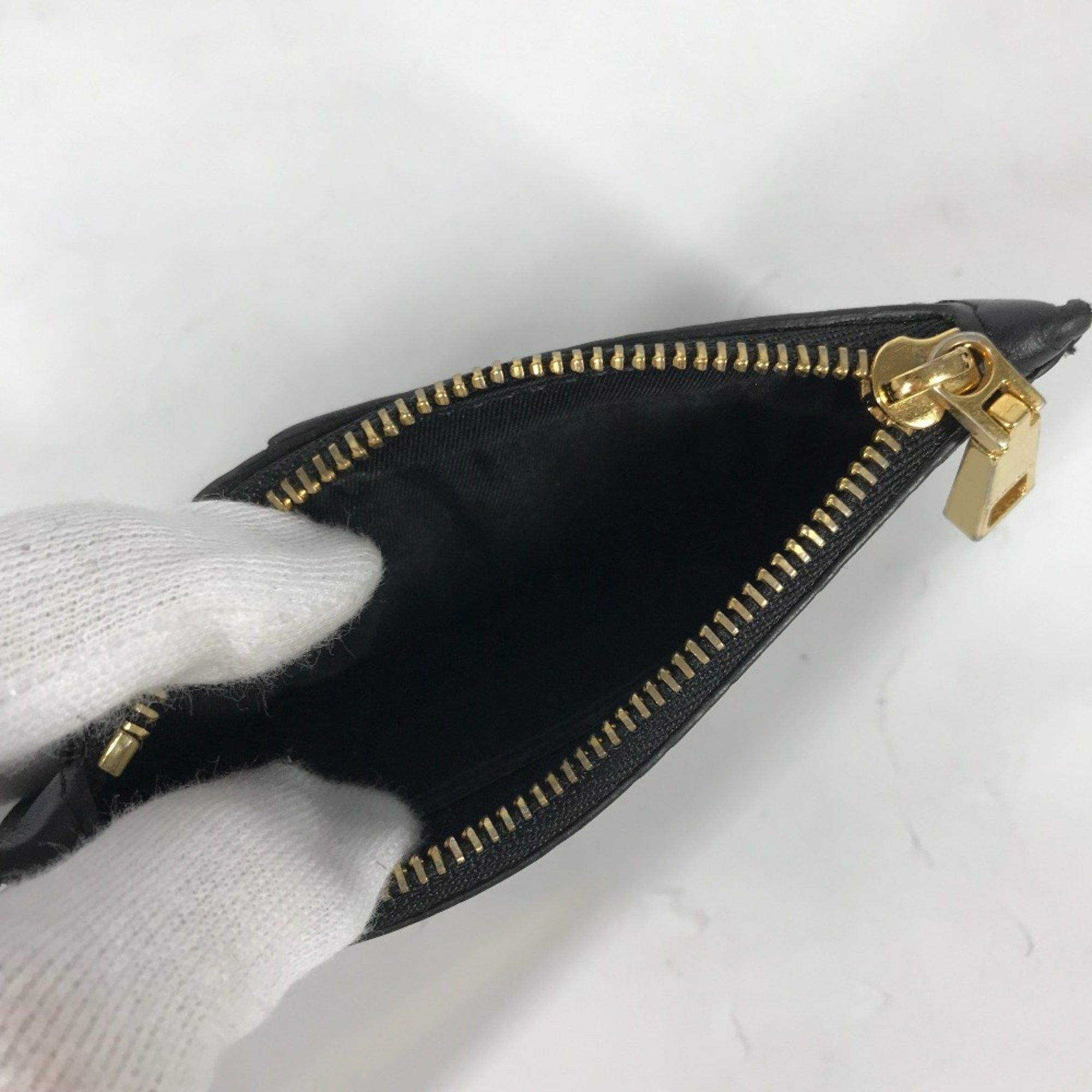Versace VERSACE Medusa Fragment Case Leather Coin Purse for Men, Black Size ONE SIZE - 8 Thumbnail