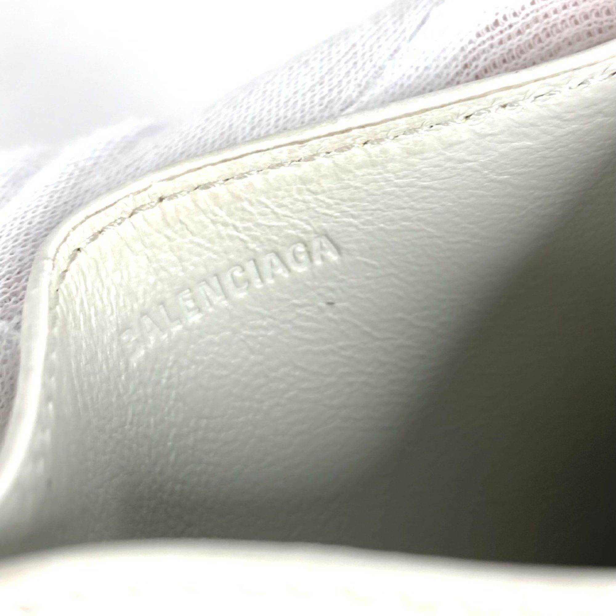 Balenciaga BALENCIAGA 640109 Logo Business Card Case, Pass Crocodile Embossed Leather, Men's, White Size ONE SIZE - 9 Thumbnail