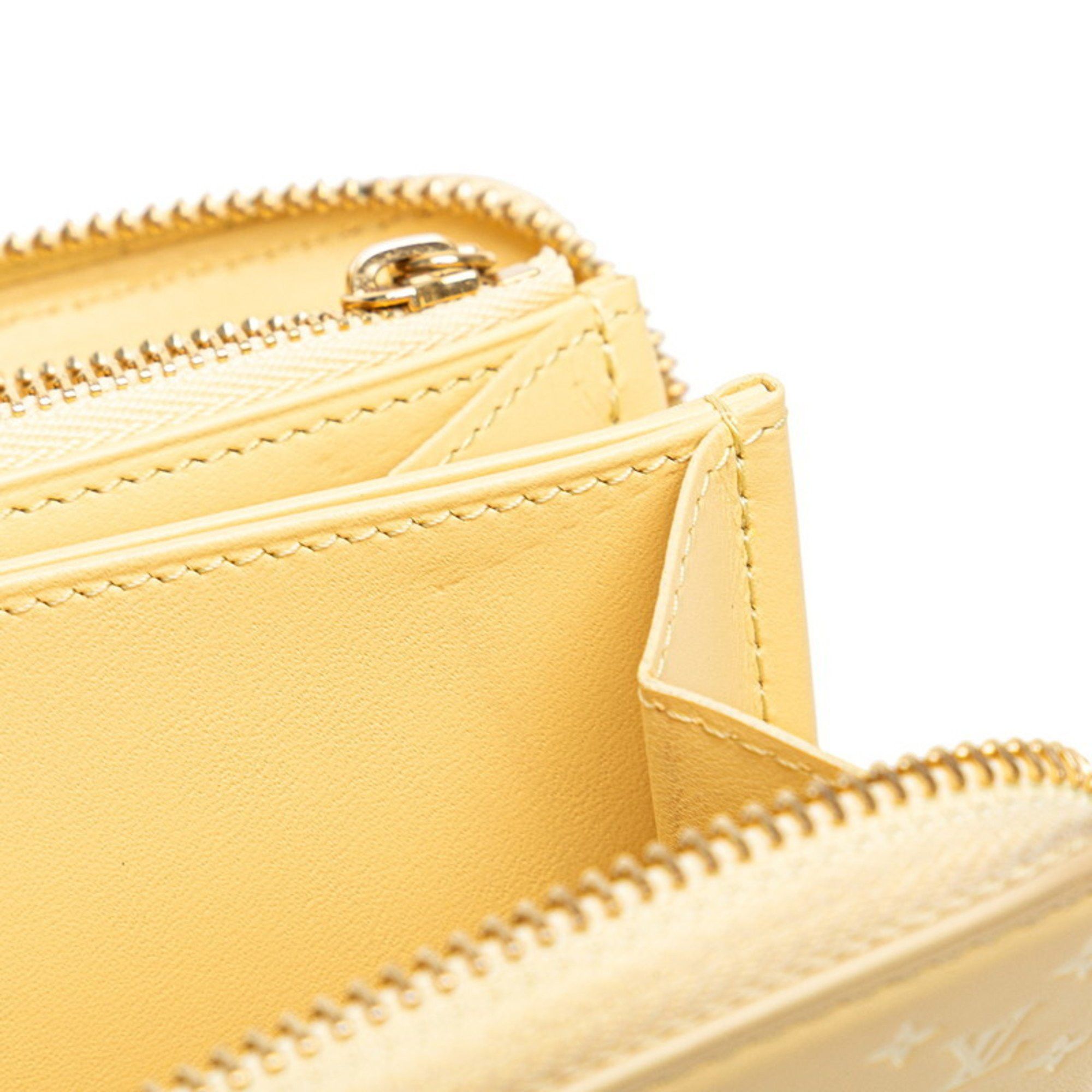 Louis Vuitton Louis Vuitton Nanogram Zippy Wallet, Round Zip Long Wallet M82229, Yellow Leather, Women's, LOUIS VUITTON Size ONE SIZE - 11 Thumbnail