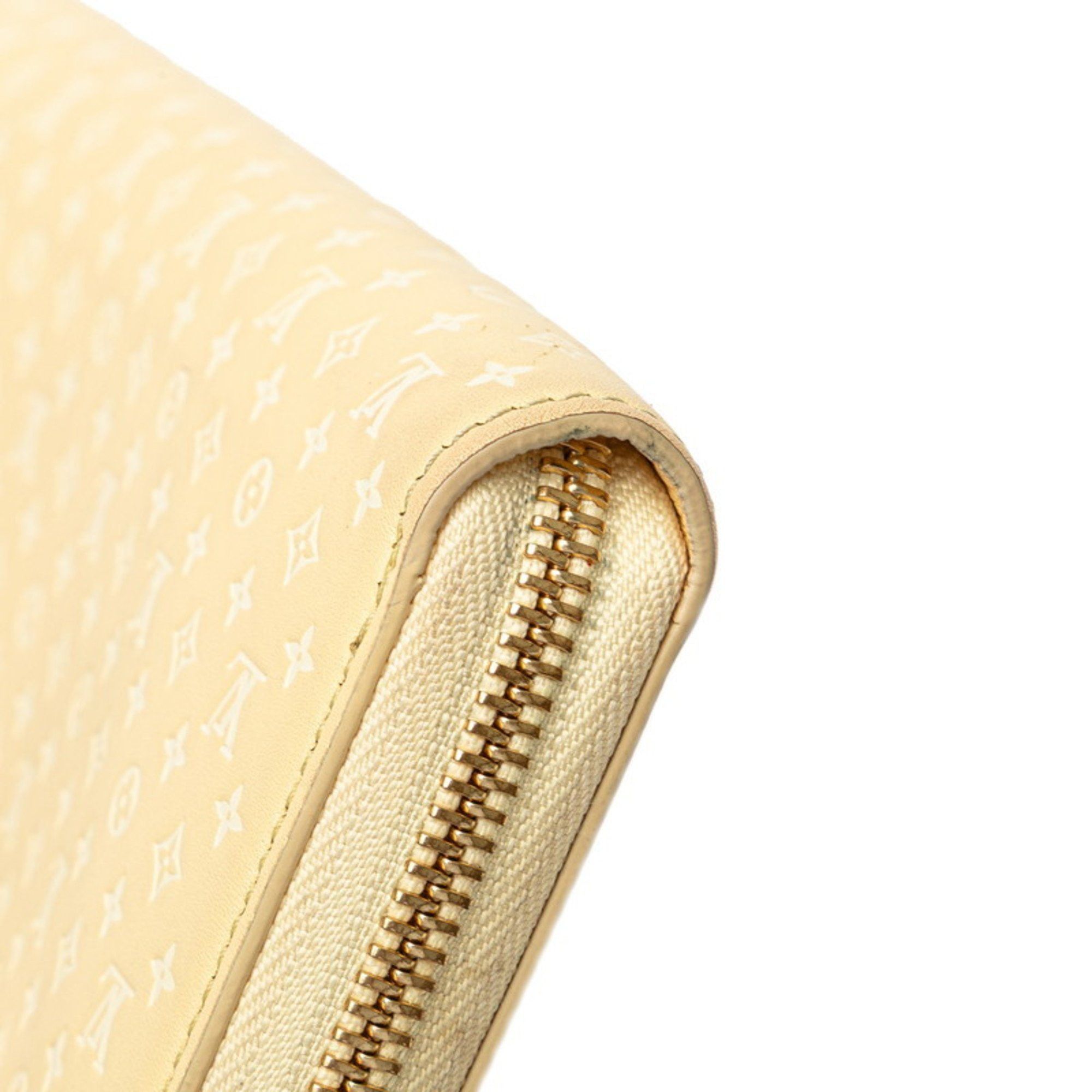 Louis Vuitton Louis Vuitton Nanogram Zippy Wallet, Round Zip Long Wallet M82229, Yellow Leather, Women's, LOUIS VUITTON Size ONE SIZE - 5 Thumbnail