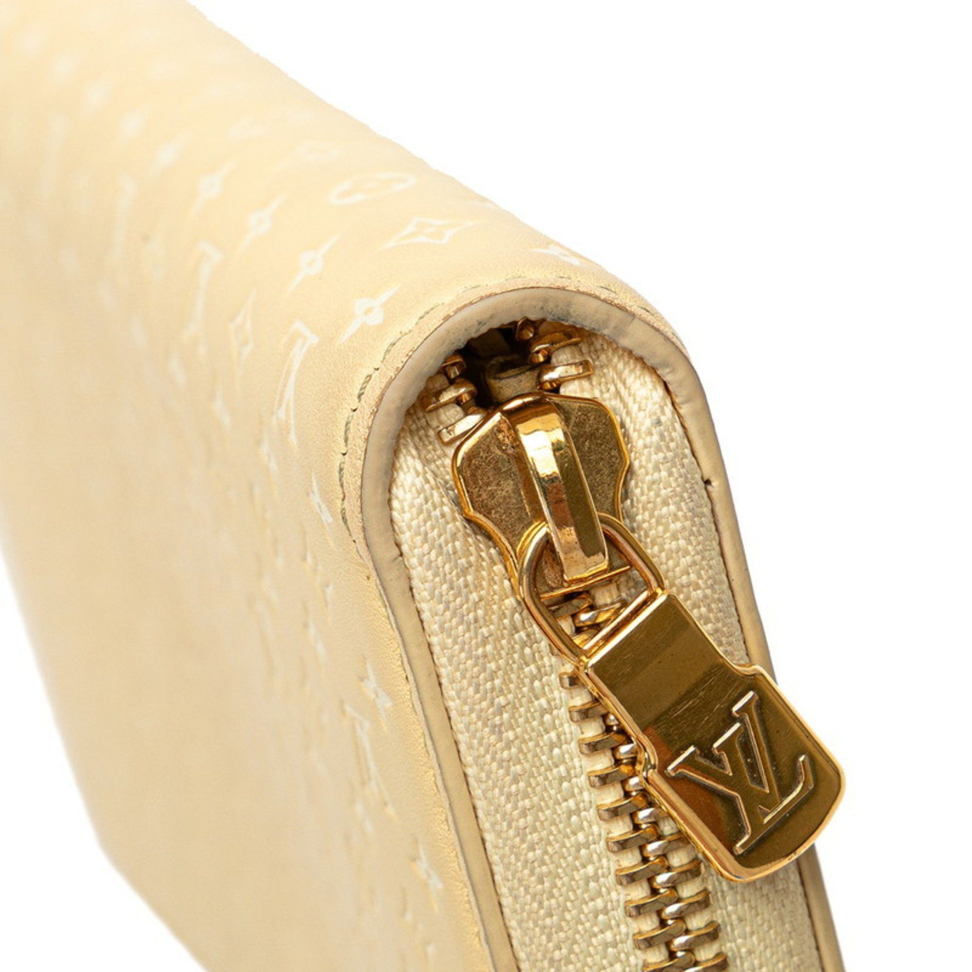 Louis Vuitton Louis Vuitton Nanogram Zippy Wallet, Round Zip Long Wallet M82229, Yellow Leather, Women's, LOUIS VUITTON Size ONE SIZE - 4 Thumbnail