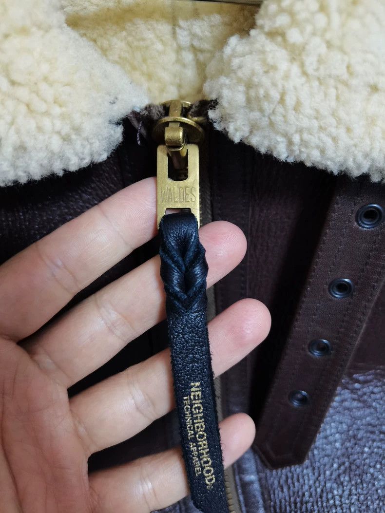 Neighborhood Neighborhood B3 Shearling Leather Jacket - dmc Size US M / EU 48-50 / 2 - 4 Thumbnail