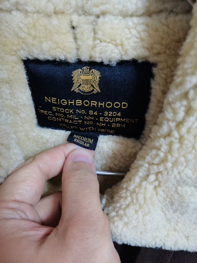 Neighborhood Neighborhood B3 Shearling Leather Jacket - dmc Size US M / EU 48-50 / 2 - 3 Thumbnail