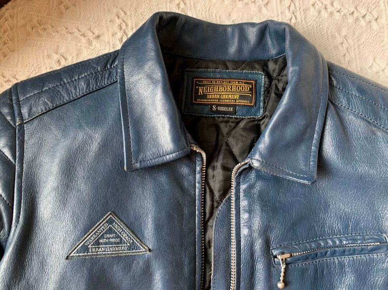 Neighborhood Neighborhood Blue Leather Jacket S - dmc Size US S / EU 44-46 / 1 - 2 Thumbnail