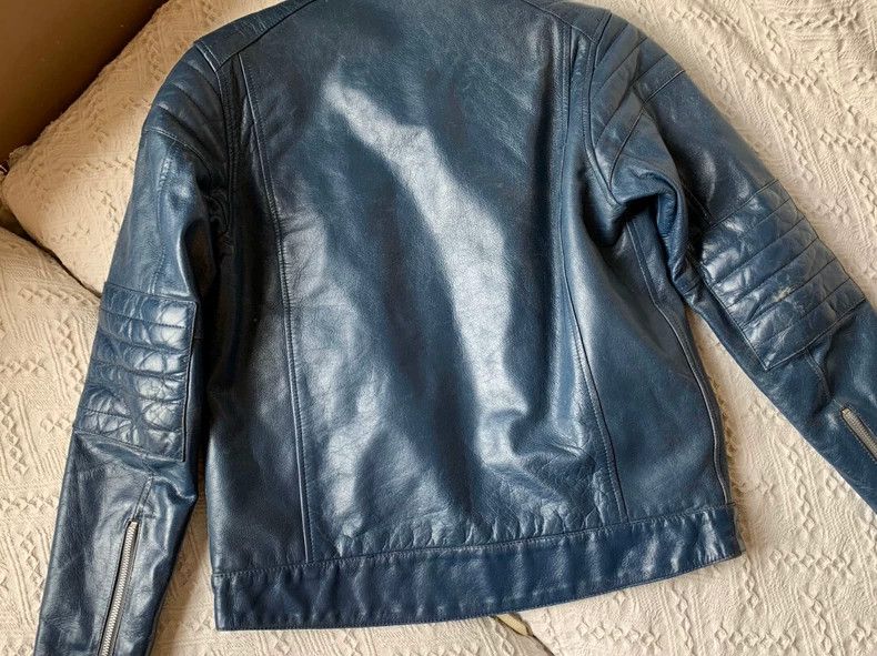 Neighborhood Neighborhood Blue Leather Jacket S - dmc Size US S / EU 44-46 / 1 - 3 Thumbnail