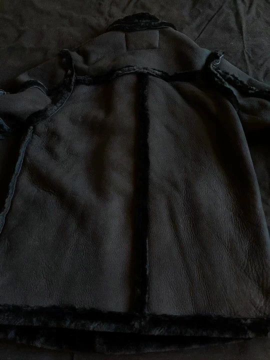 Neighborhood Neighborhood Pure Black Leather Shearling Coat - dmc Size US S / EU 44-46 / 1 - 6 Thumbnail