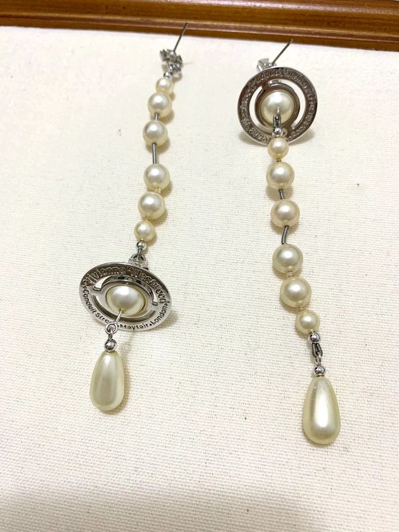 Vivienne Westwood Vivienne Westwood Silver Pearl Earrings - dmc Size ONE SIZE - 3 Thumbnail