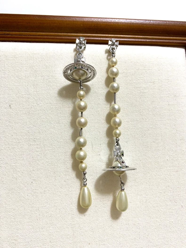 Vivienne Westwood Vivienne Westwood Silver Pearl Earrings - dmc Size ONE SIZE - 2 Thumbnail
