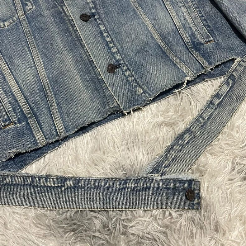 Balenciaga Balenciaga Embroidered Logo Denim Jacket - dmc Size US S / EU 44-46 / 1 - 4 Thumbnail