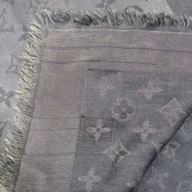 Louis Vuitton Louis Vuitton Silver Grey Silk Scarf - dmc Size ONE SIZE - 5 Thumbnail