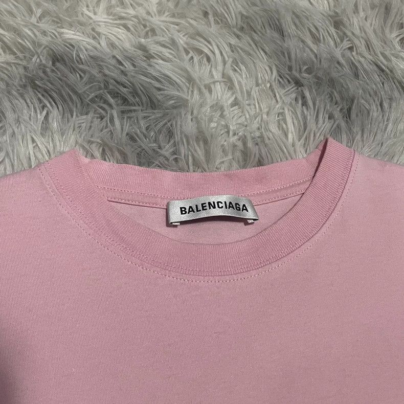 Balenciaga Balenciaga Small Logo Pink T-Shirt XS - dmc Size US XS / EU 42 / 0 - 3 Thumbnail