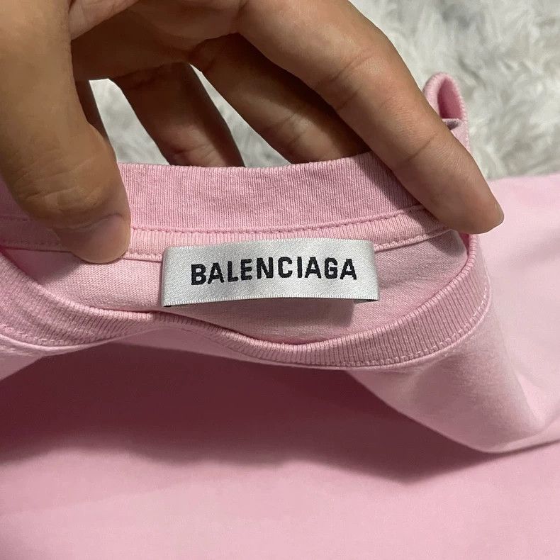 Balenciaga Balenciaga Small Logo Pink T-Shirt XS - dmc Size US XS / EU 42 / 0 - 4 Thumbnail