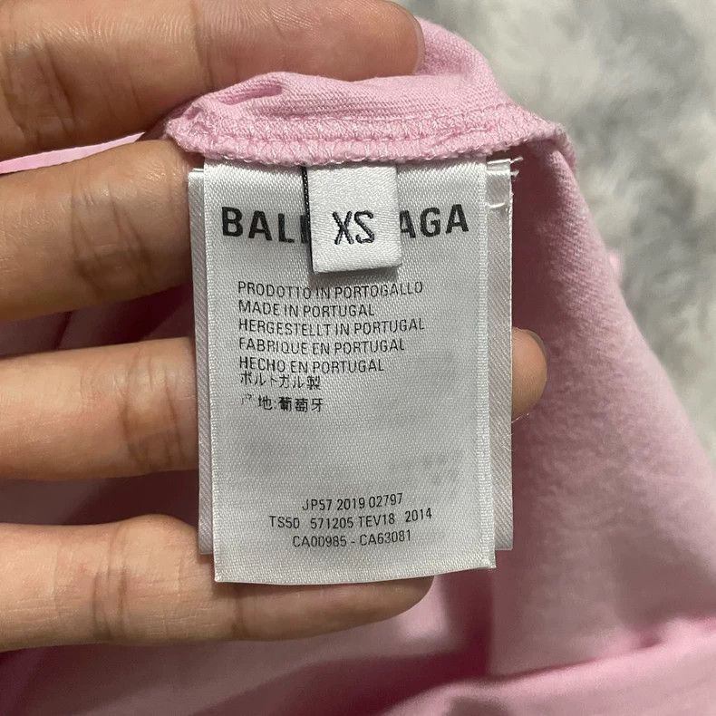 Balenciaga Balenciaga Small Logo Pink T-Shirt XS - dmc Size US XS / EU 42 / 0 - 5 Thumbnail