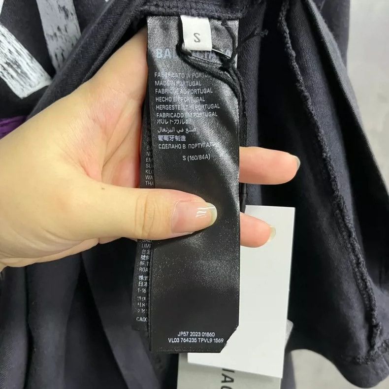 Balenciaga Balenciaga Black Paris Print Short Sleeve T-shirt - dmc Size US S / EU 44-46 / 1 - 4 Thumbnail