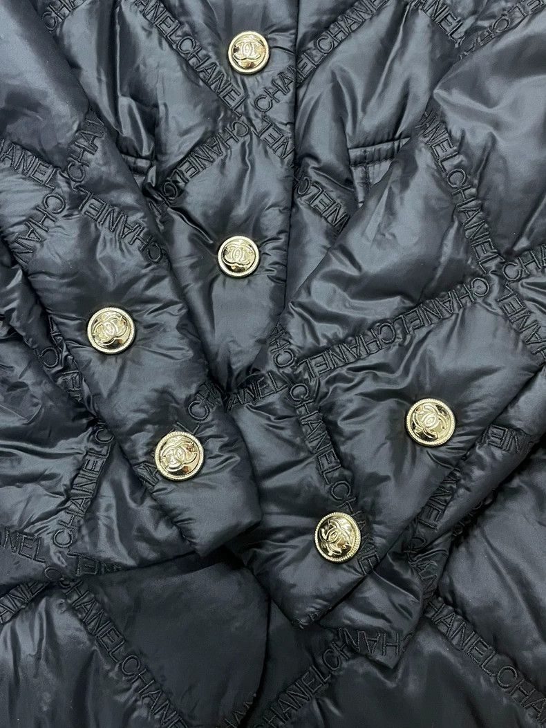 Chanel Chanel Black Quilted Logo Cotton Coat - dmc Size US XS / EU 42 / 0 - 3 Thumbnail