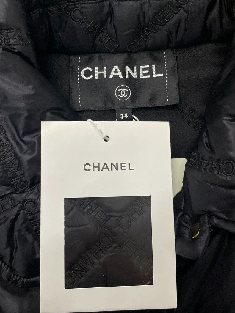 Chanel Chanel Black Quilted Logo Cotton Coat - dmc Size US XS / EU 42 / 0 - 5 Thumbnail