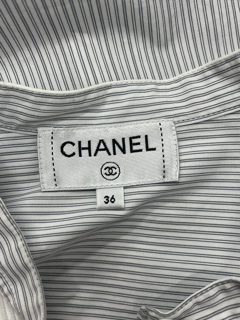 Chanel Chanel Sleeveless Striped Shirt - dmc Size US M / EU 48-50 / 2 - 4 Thumbnail