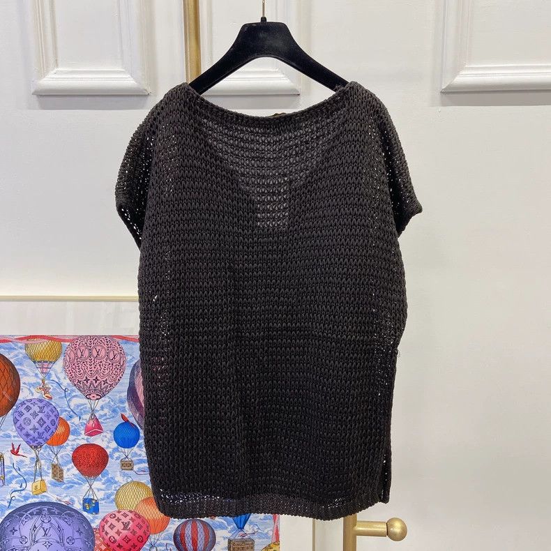 Loro Piana Loro Piana Knit Openwork Top M - dmc Size US M / EU 48-50 / 2 - 2 Thumbnail