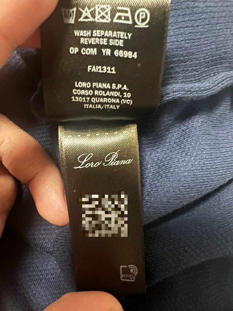 Loro Piana Loro Piana Navy Long Sleeve Polo - dmc Size US S / EU 44-46 / 1 - 4 Thumbnail