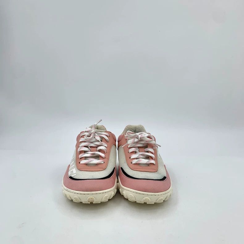Chanel Chanel Pink Logo Lace-Up Sneakers - dmc Size US 6.5 / EU 39-40 - 3 Thumbnail
